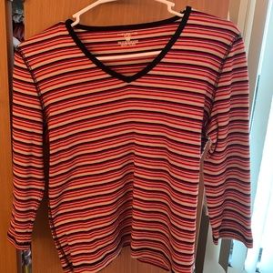Horizontal striped 3/4 sleeve shirt!